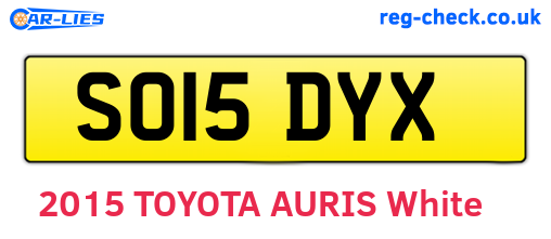 SO15DYX are the vehicle registration plates.