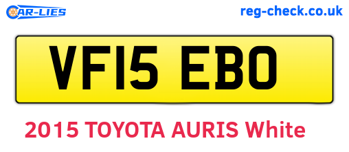 VF15EBO are the vehicle registration plates.