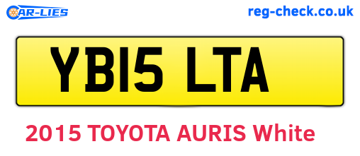YB15LTA are the vehicle registration plates.