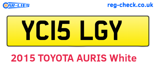 YC15LGY are the vehicle registration plates.