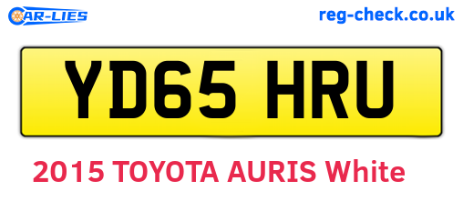 YD65HRU are the vehicle registration plates.