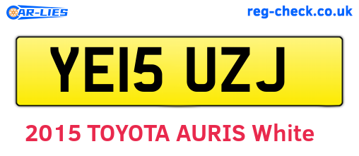 YE15UZJ are the vehicle registration plates.