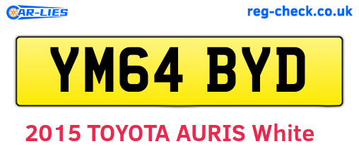 YM64BYD are the vehicle registration plates.