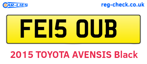 FE15OUB are the vehicle registration plates.