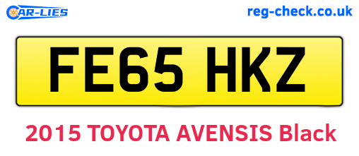 FE65HKZ are the vehicle registration plates.