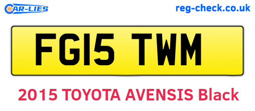 FG15TWM are the vehicle registration plates.