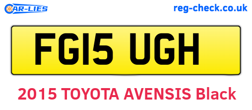 FG15UGH are the vehicle registration plates.