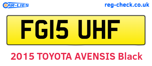 FG15UHF are the vehicle registration plates.