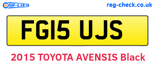 FG15UJS are the vehicle registration plates.