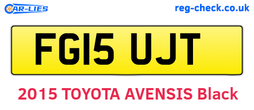 FG15UJT are the vehicle registration plates.
