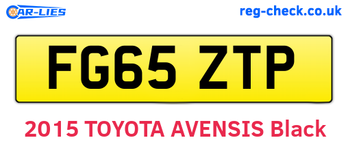 FG65ZTP are the vehicle registration plates.