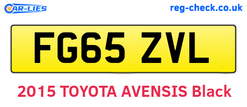 FG65ZVL are the vehicle registration plates.