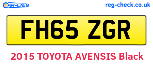 FH65ZGR are the vehicle registration plates.