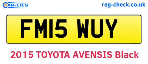 FM15WUY are the vehicle registration plates.