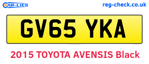 GV65YKA are the vehicle registration plates.