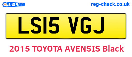 LS15VGJ are the vehicle registration plates.