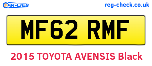 MF62RMF are the vehicle registration plates.