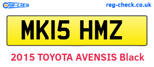 MK15HMZ are the vehicle registration plates.