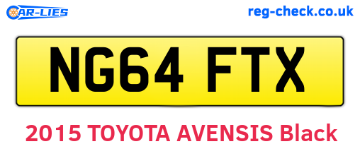 NG64FTX are the vehicle registration plates.