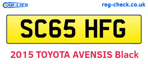 SC65HFG are the vehicle registration plates.