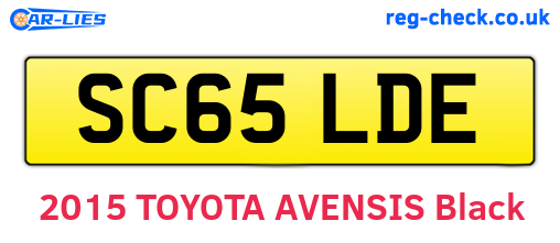 SC65LDE are the vehicle registration plates.