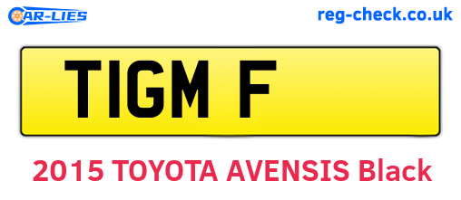 T1GMF are the vehicle registration plates.