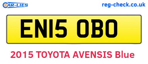 EN15OBO are the vehicle registration plates.