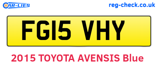 FG15VHY are the vehicle registration plates.