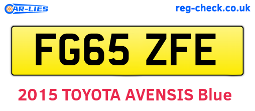 FG65ZFE are the vehicle registration plates.