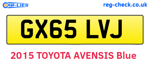 GX65LVJ are the vehicle registration plates.
