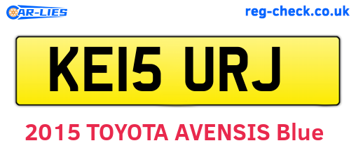 KE15URJ are the vehicle registration plates.