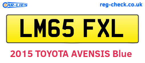 LM65FXL are the vehicle registration plates.