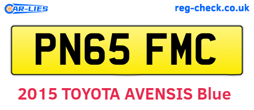 PN65FMC are the vehicle registration plates.