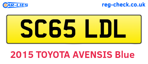 SC65LDL are the vehicle registration plates.