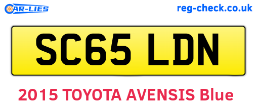 SC65LDN are the vehicle registration plates.