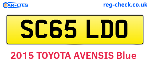 SC65LDO are the vehicle registration plates.