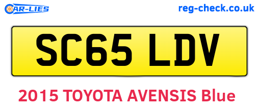 SC65LDV are the vehicle registration plates.