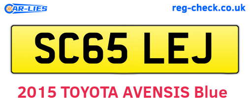 SC65LEJ are the vehicle registration plates.