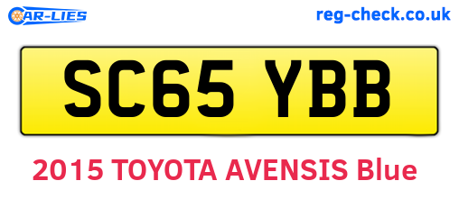 SC65YBB are the vehicle registration plates.