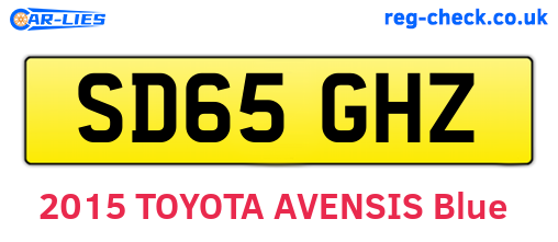 SD65GHZ are the vehicle registration plates.