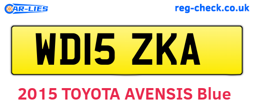 WD15ZKA are the vehicle registration plates.
