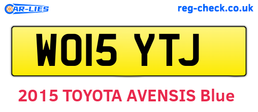 WO15YTJ are the vehicle registration plates.