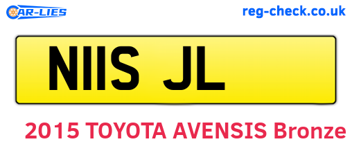 N11SJL are the vehicle registration plates.