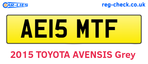 AE15MTF are the vehicle registration plates.