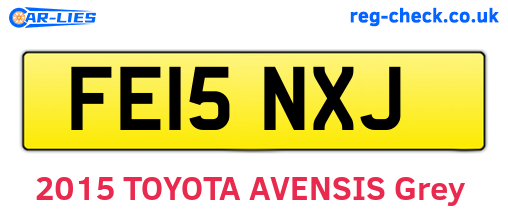 FE15NXJ are the vehicle registration plates.