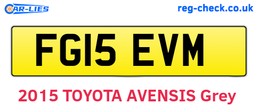 FG15EVM are the vehicle registration plates.