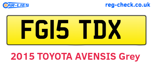 FG15TDX are the vehicle registration plates.