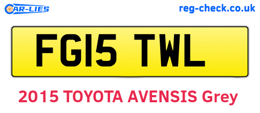 FG15TWL are the vehicle registration plates.