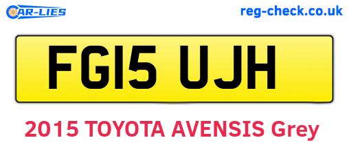FG15UJH are the vehicle registration plates.