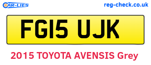 FG15UJK are the vehicle registration plates.